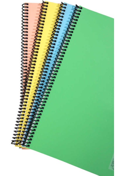 Mynote A4 72 Yaprak Spiralli Plastik Kapak Defter Pastel