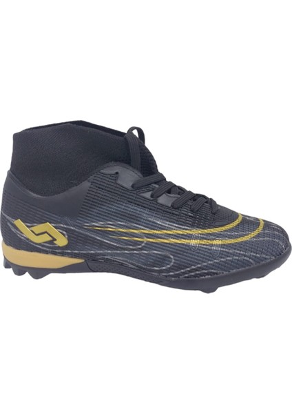 29677 Siyah Erkek Çoraplı Model Halı Saha Futbol Ayakkabısı