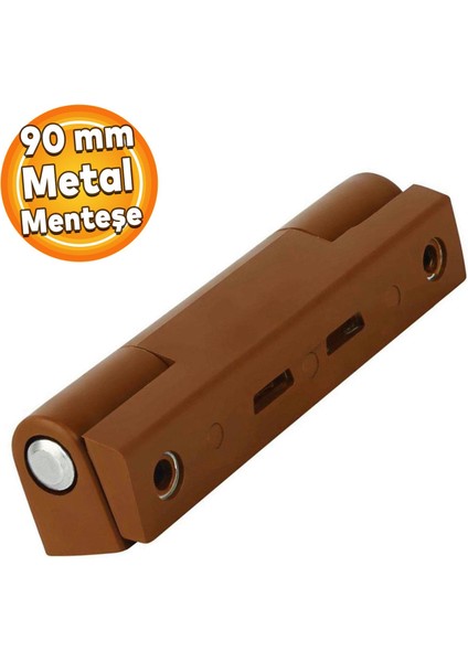 Pvc Pimapen Kapı Pencere Menteşesi Metal 90 mm Açık Kahverengi