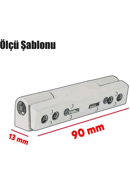 Pvc Pimapen Kapı Pencere Menteşesi Metal 90 mm Açık Kahverengi