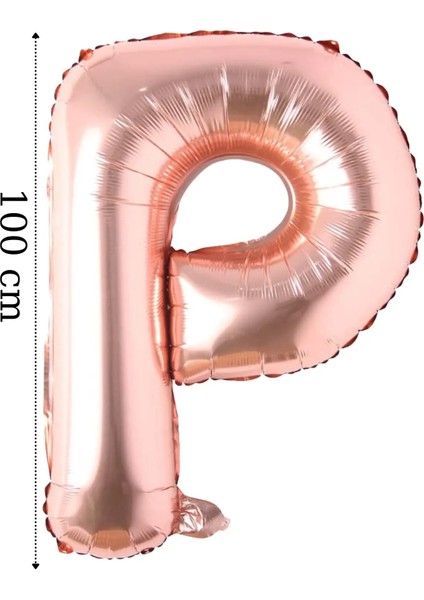 Folyo Balon Büyük Boy Harf Helyum Balon 100 cm Rosegold Renk Bride To Be Bekarlığa Veda