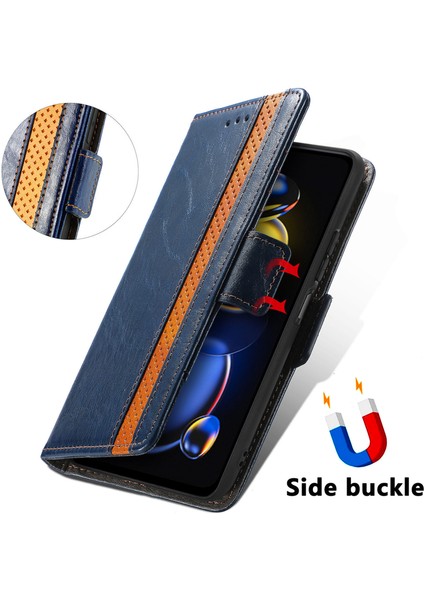 - 1383 Xiaomi Redmi Note 11T Için Kart Tutuculu Pu Deri Cüzdan Telefon Kılıfı - Mavi (Yurt Dışından) modelleri
