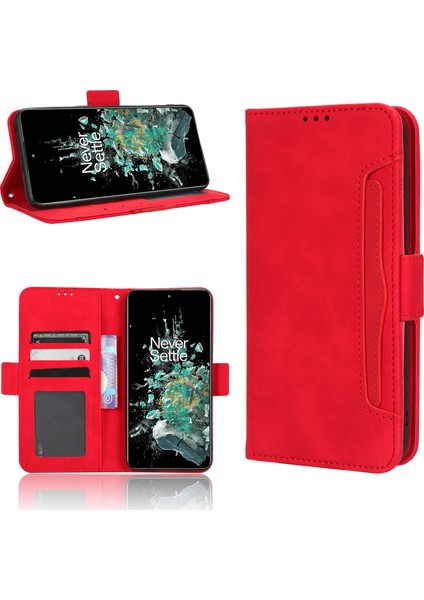 - 1383 Oneplus 10T 5g/ace Pro 5g Için Darbeye Dayanıklı Kart Tutuculu Telefon Kılıfı - Kırmızı (Yurt Dışından) fırsatları
