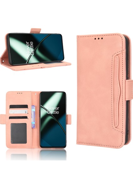 - 1383 Oneplus 11R/ONEPLUS Ace 2 Için Darbeye Dayanıklı Kart Tutuculu Telefon Kılıfı - Pembe (Yurt Dışından) fırsatları