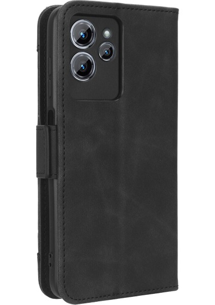 - 1383 Oukitel C32 Için Darbeye Dayanıklı Kart Tutuculu Telefon Kılıfı - Siyah (Yurt Dışından)