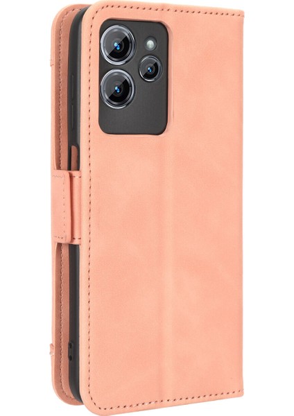 - 1383 Oukitel C32 Için Darbeye Dayanıklı Kart Tutuculu Telefon Kılıfı - Pembe (Yurt Dışından)