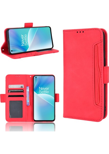 - 1383 Oneplus Nord 2t 5g Için Darbeye Dayanıklı Kart Tutuculu Telefon Kılıfı - Kırmızı (Yurt Dışından) fırsatları