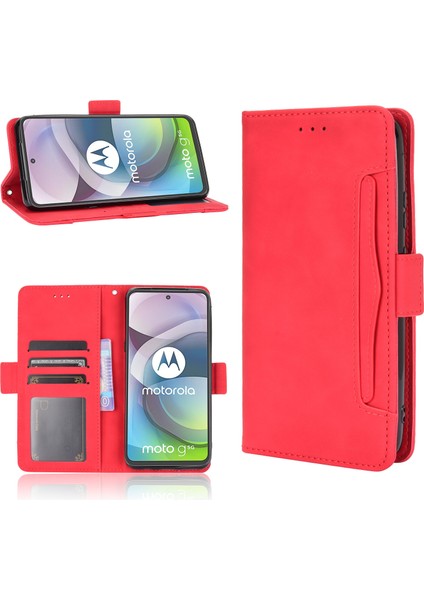 - 1383 Motorola Moto G 5g Için Darbeye Dayanıklı Kart Tutuculu Telefon Kılıfı - Kırmızı (Yurt Dışından) fırsatları