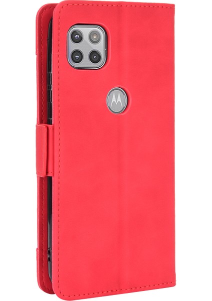 - 1383 Motorola Moto G 5g Için Darbeye Dayanıklı Kart Tutuculu Telefon Kılıfı - Kırmızı (Yurt Dışından) indirimleri