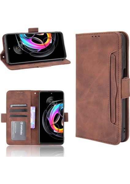 - 1383 Motorola Moto Edge 20 Lite Için Darbeye Dayanıklı Kart Tutuculu Telefon Kılıfı - Kahverengi (Yurt Dışından) fırsatları