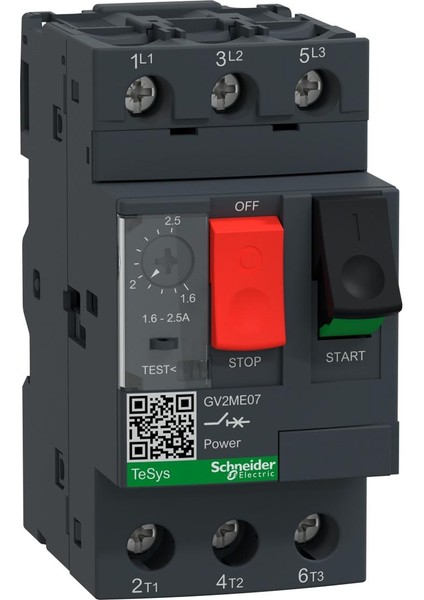SCHNEIDER TESYS DECA GV2ME07 MOTOR KORUMA ŞALTERİ (1,6A-2,5A)