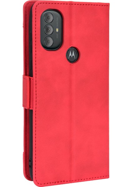- 1383 Motorola Moto G Power 2022 Için Darbeye Dayanıklı Kart Tutuculu Telefon Kılıfı - Kırmızı (Yurt Dışından) indirimleri
