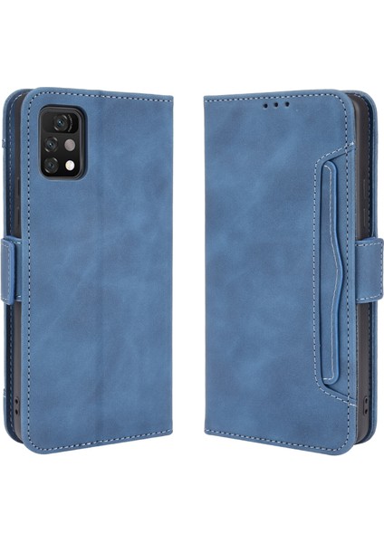 - 1383 Umidigi A11 Pro Max Için Darbeye Dayanıklı Kart Tutuculu Telefon Kılıfı - Mavi (Yurt Dışından)