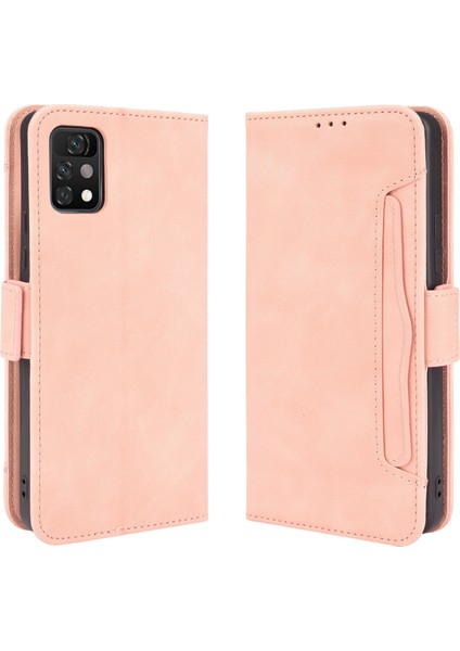 - 1383 Umidigi A11 Pro Max Için Darbeye Dayanıklı Kart Tutuculu Telefon Kılıfı - Pembe (Yurt Dışından)