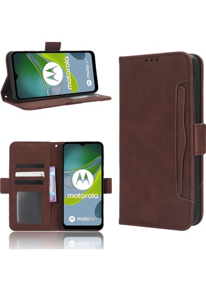 - 1383 Motorola Moto E13 4g Için Darbeye Dayanıklı Kart Tutuculu Telefon Kılıfı - Kahverengi (Yurt Dışından) fırsatları