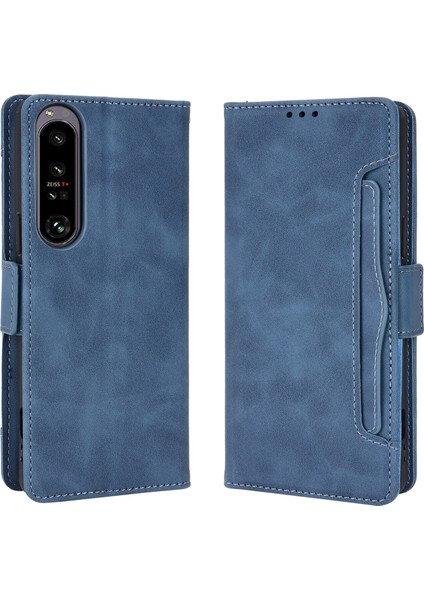 - 1383 Sony Xperia 1 Ⅳ Için Darbeye Dayanıklı Kart Tutuculu Telefon Kılıfı - Mavi (Yurt Dışından)