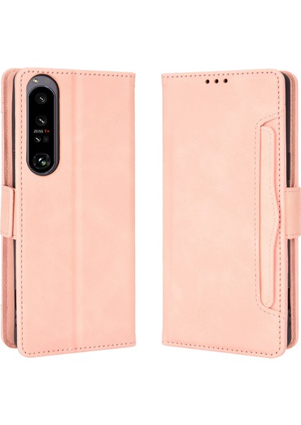 - 1383 Sony Xperia 1 Ⅳ Için Darbeye Dayanıklı Kart Tutuculu Telefon Kılıfı - Pembe (Yurt Dışından)