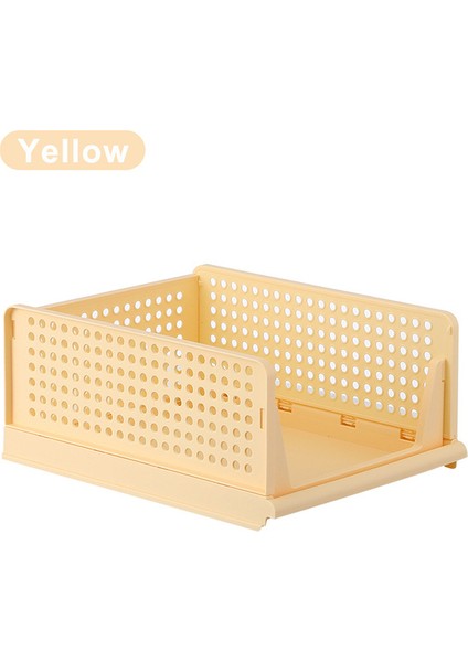 Sarı 43X32X14CM Elbise Saklama Kutusu Iç Çekmeceler Organizatör Dolap Bölmesi Saklama Kutusu Elbise Oyuncaklar Kitap Bölücü Saklama Sepeti Kılıfı (Yurt Dışından)