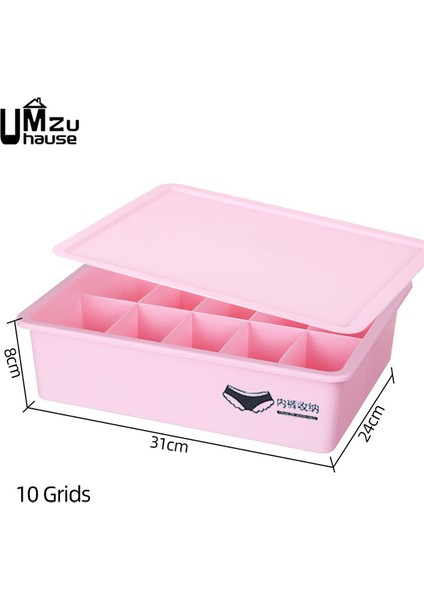 Pembe Kapaklı Iç Giyim Saklama Kutuları Sutyen Külot Çorap T Gömlek Oyuncaklar Çekmece Bölücü Dolap Organizatör Kapaklı Kılıf Ev Gardırop Organizasyonu (Yurt Dışından)