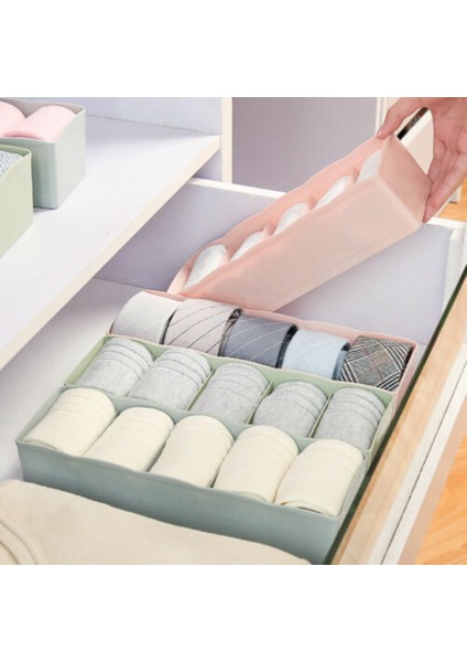 Pink2 5 Kafes Çekmece Saklama Kutusu Şeker Renk Iç Çamaşırı Sutyen Çorap Kravat Plastik Saklama Kutusu Saklama Kutuları Çekmece Içi Bölme Aparatı Organizatör (Yurt Dışından) modelleri