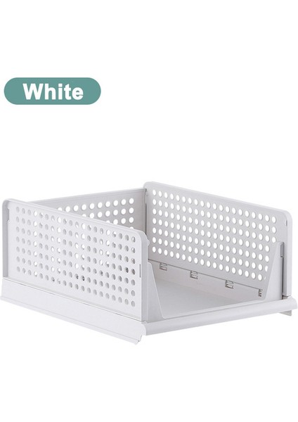 Beyaz 43X32X14CM Elbise Saklama Kutusu Iç Çekmeceler Organizatör Dolap Bölmesi Saklama Kutusu Elbise Oyuncaklar Kitap Bölücü Saklama Sepeti Kılıfı (Yurt Dışından)