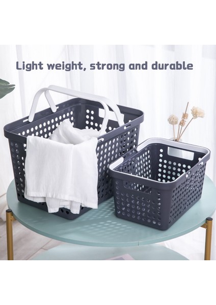 Siyah Plastik Saklama Sepeti Kolları ile Duş Caddy Tote Elbise Sepetleri Banyo Yurt Mutfak Için Taşınabilir Organizatör Kovaları (Yurt Dışından) fırsatları