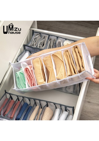 6 Izgaralar Beyaz Iç Giyim Sütyen Saklama Kutusu Çorap Külot Pantolon Pantolon Kot Tişört Kravat Elbise Katlanır Örgü Kılıf Çekmece Dolap Kaydetme Organizatör (Yurt Dışından)