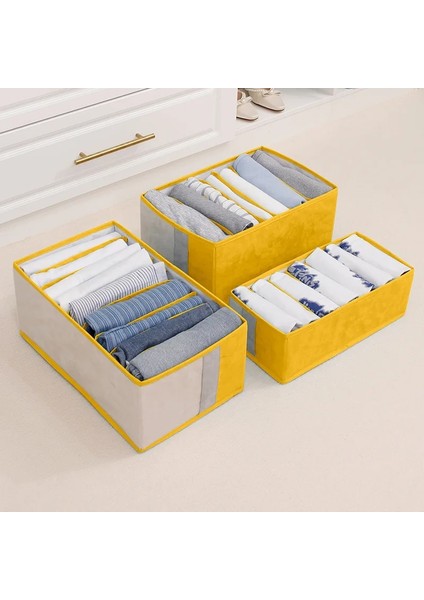 Gösterildiği Gibi L 42X25X17CM Katlanabilir Giysi Organizasyonu Yıkanabilir Istiflenebilir Giysi Organizatörü Saklama Çekmecesi Dolap Organizatörü Gardırop Organizatörleri Kokusuz (Yurt Dışından)