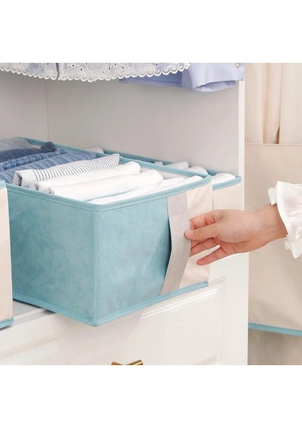 Gösterildiği Gibi L 42X25X17CM Katlanabilir Giysi Organizasyonu Yıkanabilir Istiflenebilir Giysi Organizatörü Saklama Çekmecesi Dolap Organizatörü Gardırop Organizatörleri Kokusuz (Yurt Dışından)
