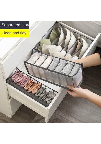 Black-3pcs Iç Saklama Kutusu 3pcs / Set Çekmece Sütyen Külot Çorap Kumaş Bölmesi Saklama Bitirme Kutusu Nefes Alabilen Örgü Yıkanabilir (Yurt Dışından)