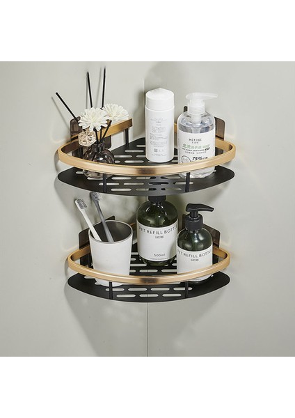 Kalınlaşmak Siyah 2 Adet Banyo Köşe Rafı Sondaj Olmadan Paslanmaz Uzay Alüminyum Duş Depolama Rafı Şampuan Tutucu Banyo Aksesuarları (Yurt Dışından) modelleri