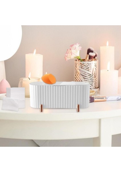 Kapaklı Pembe Kozmetik Organizatör Kozmetik Depolama Organizatör 3 Bölmeli Kare Kutu Kozmetik Aksesuarlarınızı Kolayca Düzenleyin (Yurt Dışından) indirimleri