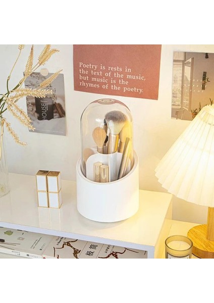 1 Adet Mavi 360° Dönen Makyaj Organizatör Makyaj Fırça Tutucu Kozmetik Saklama Kutusu Ruj Göz Farı Kalem Göz Farı Organizatör (Yurt Dışından) indirimleri