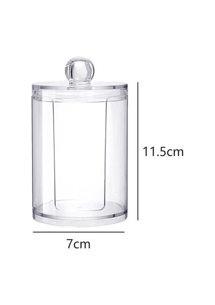 2 Bambu Makyaj Pamuk Çubukla Organizatör Kutusu Şeffaf Kozmetik Pamuk Pedleri Tutucu Plastik Qtip Konteyner Banyo Organizatör #w (Yurt Dışından)