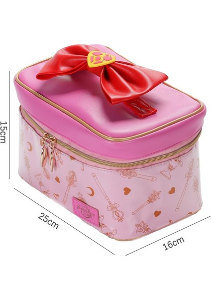 Pu Sailor Moon Yay Tatlı Güzel Kız Mektuplar Kozmetik Saklama Çantası Su Geçirmez Banyo Çantası Kadın Seyahat Tuvalet Yıkama Çantası (Yurt Dışından) fırsatları