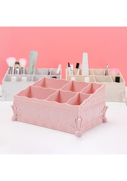 Haki Kozmetik Saklama Kutusu Yüksek Dayanıklılık Abs Çoklu Izgaralar Makyaj Fırça Konteyner Kalem Sepeti Masaüstü Çeşitli Eşyalar Saklama Kutusu (Yurt Dışından) fiyatları