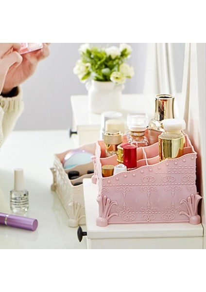 Haki Kozmetik Saklama Kutusu Yüksek Dayanıklılık Abs Çoklu Izgaralar Makyaj Fırça Konteyner Kalem Sepeti Masaüstü Çeşitli Eşyalar Saklama Kutusu (Yurt Dışından) fırsatları