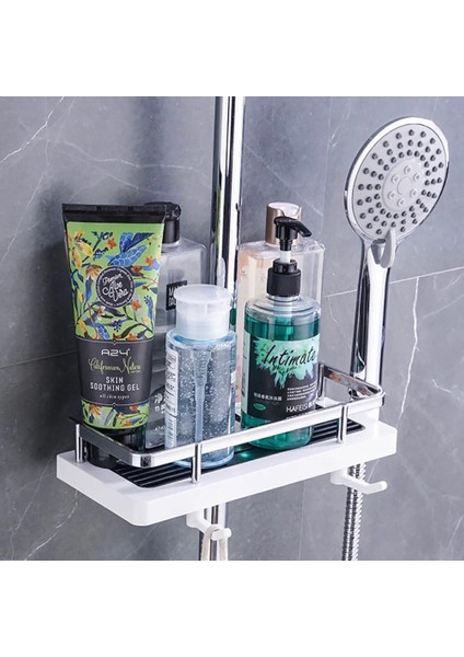 Şerit Yuvarlak Delik Duş Depolama Rafı Banyo Organizatör Raf Şampuan Tepsisi Standı Hiçbir Sondaj Tutucu Şamandıra Rafları Asılı Sepet Banyo Aksesuarları (Yurt Dışından) indirimleri
