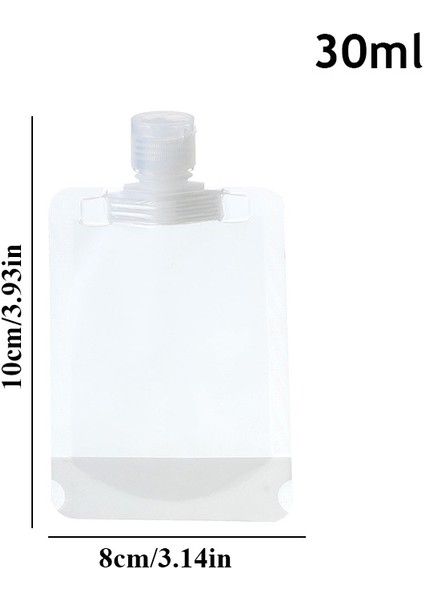 30ML 30/50/100ML Yeniden Kullanılabilir Seyahat Boyutu Sızdırmaz Doldurulabilir Torbalar Kozmetik Kapları Şampuan Losyon Sıvı Dağıtıcı Ambalaj (Yurt Dışından)