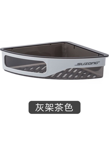 T-Gri ve Çay Sondaj Olmadan Banyo Rafı Duvara Monte Şampuanlık Köşe Rafları Banyo Duş Rafı Duş Jeli Depolama Organizatör (Yurt Dışından)