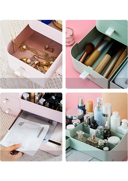 004 Organizatör Makyaj Kozmetik Depolama Makyaj Takı Ruj Banyo Dresser Çekmece Kutusu Yüksek Kaliteli Makyaj Organizatör (Yurt Dışından) fırsatları