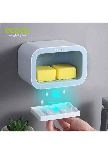Tek Gri Ecoco Işık Lüks Sabun Kutusu Banyo Depolama Rafı Sabunluk Duvara Monte Raf Banyo Aksesuarları Seti (Yurt Dışından) fiyatları