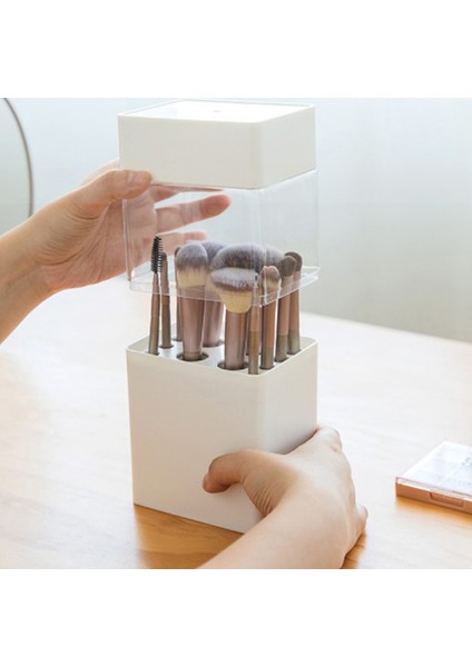 Pembe Makyaj Fırça Tutucu Organizatör Kozmetik Makyaj Organizatörleri Saklama Kutusu (Yurt Dışından) fiyatları