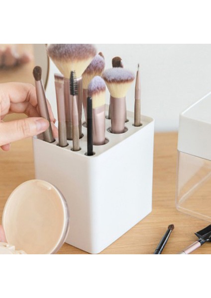 Pembe Makyaj Fırça Tutucu Organizatör Kozmetik Makyaj Organizatörleri Saklama Kutusu (Yurt Dışından) modelleri