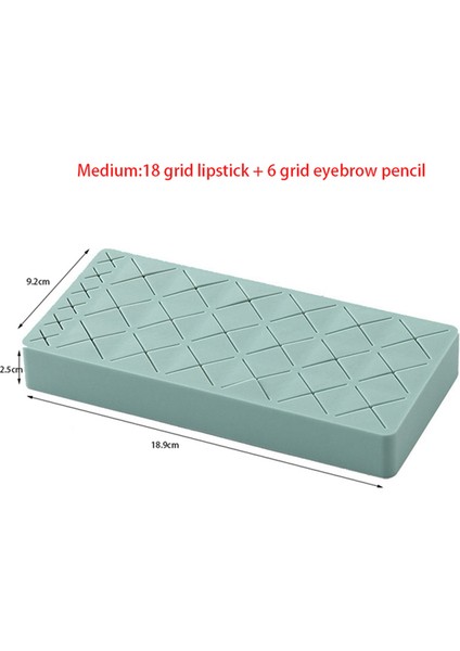 Blue-18 Izgara Ruj Silikon Organizatör Masaüstü Çoklu Izgaralar Takı Kozmetik Makyaj Kutusu Kaş Kalemi Ekran Fırça Depolama Raf Tutucu (Yurt Dışından)