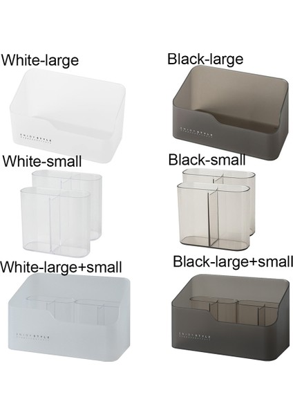 Largeblack Plastik Makyaj Organizatör Banyo Saklama Kutusu Kozmetik Organizatör Masaüstü Makyaj Takı Saklama Kutusu Çeşitli Eşyalar Masa Konteyner (Yurt Dışından) fırsatları