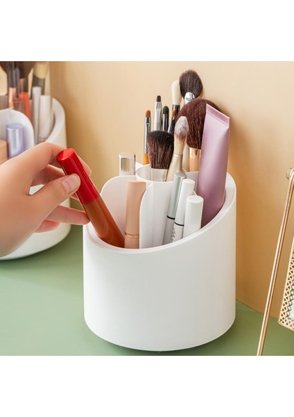 Pembe 2022 Yeni Makyaj Fırça Tutucu Toz Geçirmez Dönen Plastik Ruj Kaş Kalemi Fırça Konteyner Vanity Malzemeleri Ev Için (Yurt Dışından) fiyatları