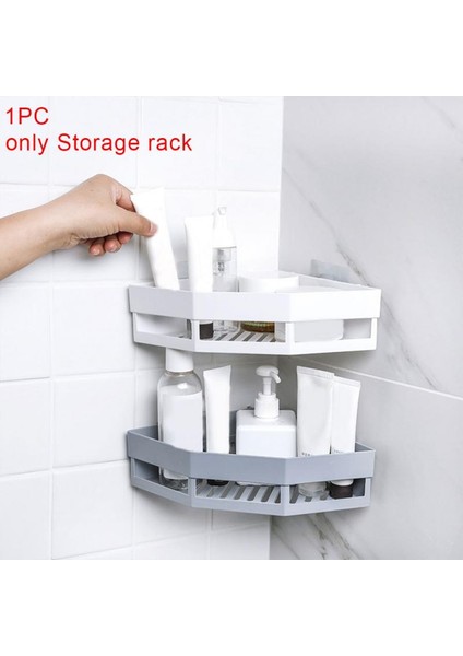 B Banyo Aksesuarları Yumruksuz Duvar Rafbathroom Raf Depolama Rafı Banyo Tripod Duvara Monte Köşe Dikişsiz Organizatör Sıcak (Yurt Dışından)