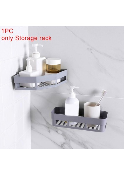 B Banyo Aksesuarları Yumruksuz Duvar Rafbathroom Raf Depolama Rafı Banyo Tripod Duvara Monte Köşe Dikişsiz Organizatör Sıcak (Yurt Dışından)