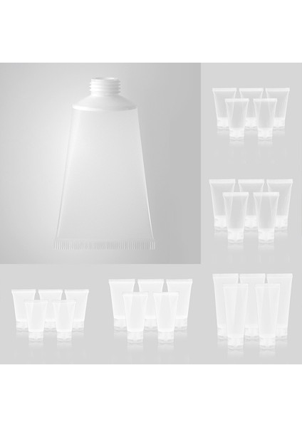 D 5 Adet 15ML/20ML/50ML/100ML Seyahat Boş Şeffaf Plastik Tüp Kozmetik Krem Losyon Şampuan Banyo Losyonu Kapları Şişeleri (Yurt Dışından) fırsatları